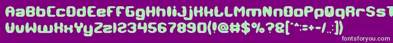 MODERN CRAFT Bold Font – Green Fonts on Purple Background