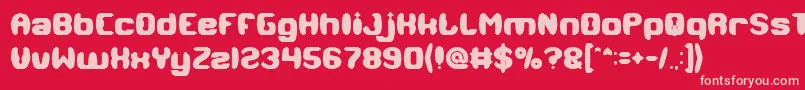 MODERN CRAFT Bold Font – Pink Fonts on Red Background