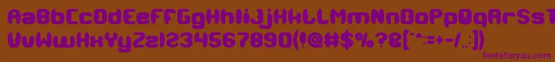 MODERN CRAFT Bold Font – Purple Fonts on Brown Background
