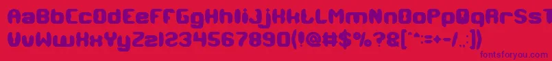 Fonte MODERN CRAFT Bold – fontes roxas em um fundo vermelho