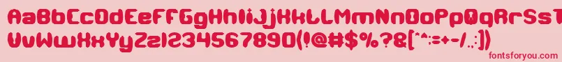 フォントMODERN CRAFT Bold – ピンクの背景に赤い文字