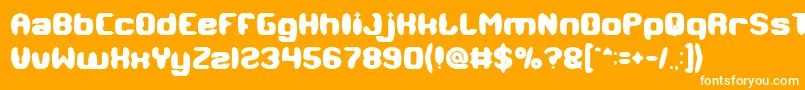 MODERN CRAFT Bold-Schriftart – Weiße Schriften auf orangefarbenem Hintergrund