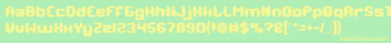 MODERN CRAFT Bold Font – Yellow Fonts on Green Background
