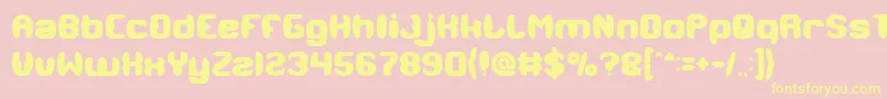 MODERN CRAFT Bold Font – Yellow Fonts on Pink Background