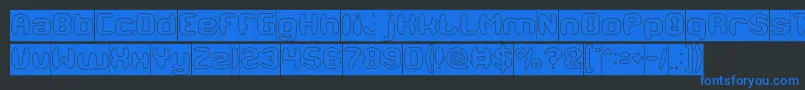 MODERN CRAFT Hollow Inverse Font – Blue Fonts on Black Background