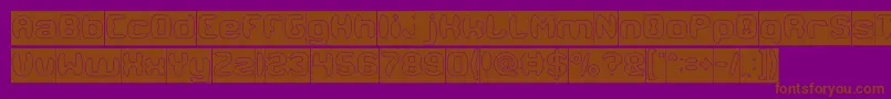 MODERN CRAFT Hollow Inverse Font – Brown Fonts on Purple Background