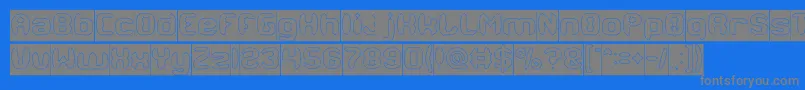 MODERN CRAFT Hollow Inverse Font – Gray Fonts on Blue Background