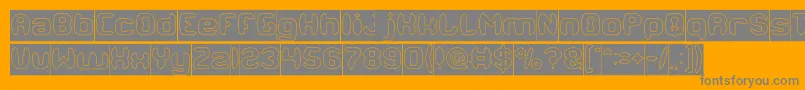 MODERN CRAFT Hollow Inverse-Schriftart – Graue Schriften auf orangefarbenem Hintergrund