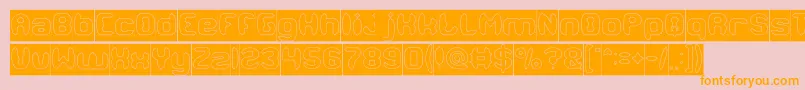 MODERN CRAFT Hollow Inverse-Schriftart – Orangefarbene Schriften auf rosa Hintergrund