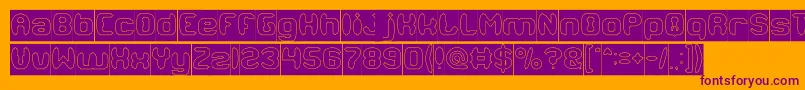 MODERN CRAFT Hollow Inverse Font – Purple Fonts on Orange Background