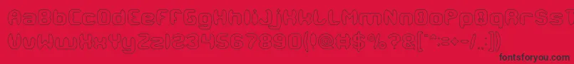 MODERN CRAFT Hollow Font – Black Fonts on Red Background