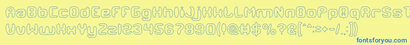 MODERN CRAFT Hollow Font – Blue Fonts on Yellow Background
