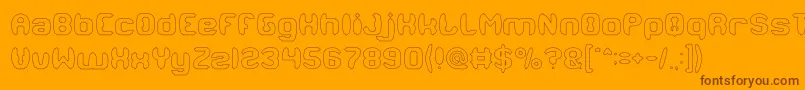 MODERN CRAFT Hollow Font – Brown Fonts on Orange Background