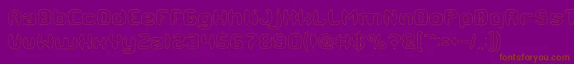 MODERN CRAFT Hollow Font – Brown Fonts on Purple Background