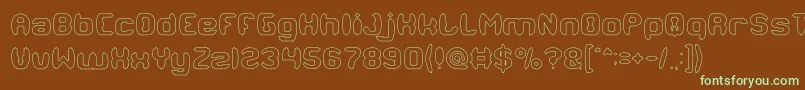 Шрифт MODERN CRAFT Hollow – зелёные шрифты на коричневом фоне