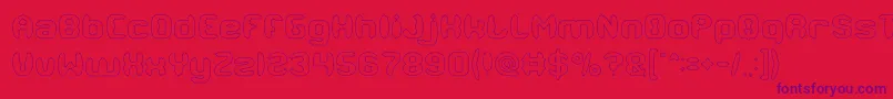 MODERN CRAFT Hollow Font – Purple Fonts on Red Background