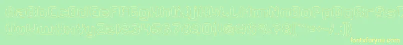 MODERN CRAFT Hollow-Schriftart – Gelbe Schriften auf grünem Hintergrund