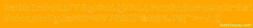 MODERN CRAFT Hollow Font – Yellow Fonts on Orange Background
