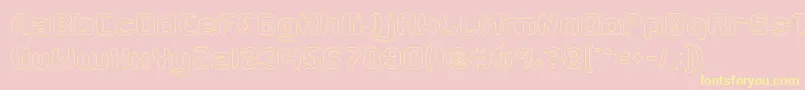 MODERN CRAFT Hollow Font – Yellow Fonts on Pink Background