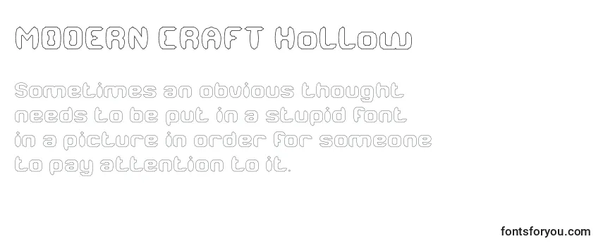 Review of the MODERN CRAFT Hollow Font