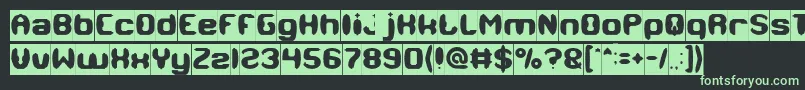 Шрифт MODERN CRAFT Inverse – зелёные шрифты на чёрном фоне