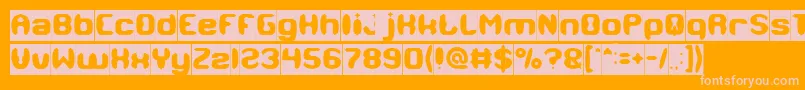 Шрифт MODERN CRAFT Inverse – розовые шрифты на оранжевом фоне