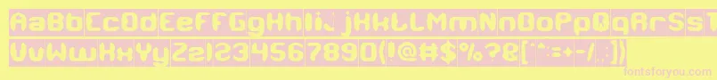 MODERN CRAFT Inverse Font – Pink Fonts on Yellow Background