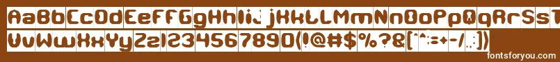 フォントMODERN CRAFT Inverse – 茶色の背景に白い文字