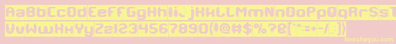 MODERN CRAFT Inverse Font – Yellow Fonts on Pink Background