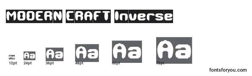 MODERN CRAFT Inverse Font Sizes