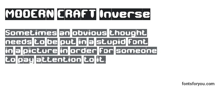 MODERN CRAFT Inverse フォントのレビュー