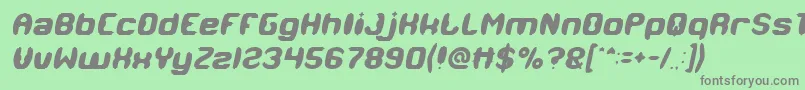 Шрифт MODERN CRAFT Italic – серые шрифты на зелёном фоне