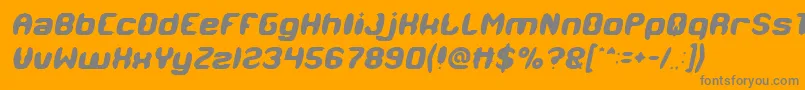 MODERN CRAFT Italic-fontti – harmaat kirjasimet oranssilla taustalla