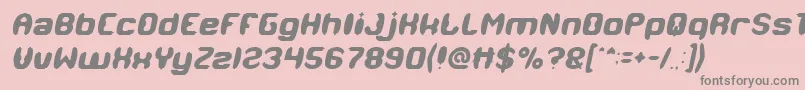 MODERN CRAFT Italic Font – Gray Fonts on Pink Background