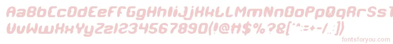 MODERN CRAFT Italic Font – Pink Fonts on White Background
