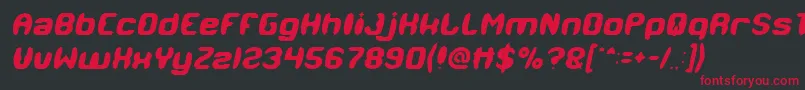 MODERN CRAFT Italic Font – Red Fonts on Black Background