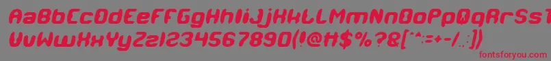 MODERN CRAFT Italic Font – Red Fonts on Gray Background