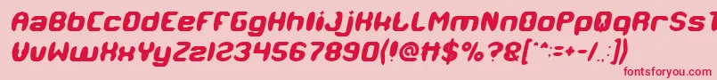 fuente MODERN CRAFT Italic – Fuentes Rojas Sobre Fondo Rosa
