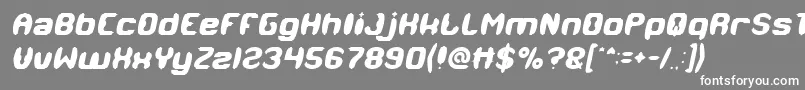 フォントMODERN CRAFT Italic – 灰色の背景に白い文字