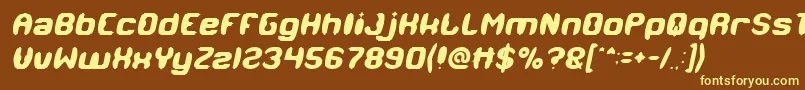 MODERN CRAFT Italic Font – Yellow Fonts on Brown Background
