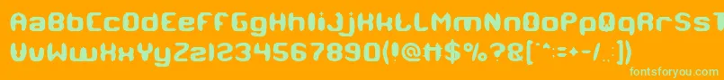 MODERN CRAFT Light Font – Green Fonts on Orange Background