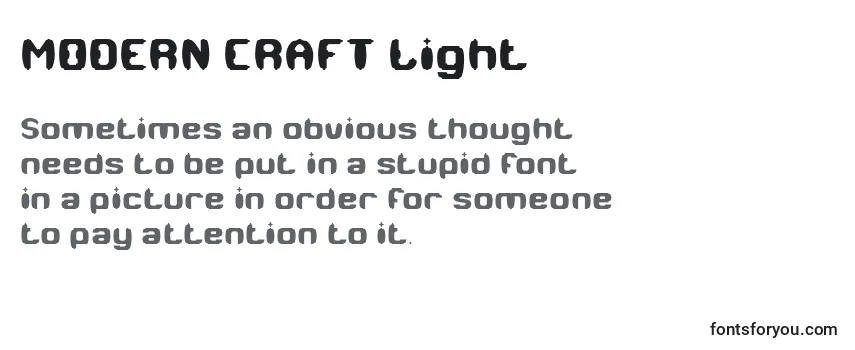 Review of the MODERN CRAFT Light Font