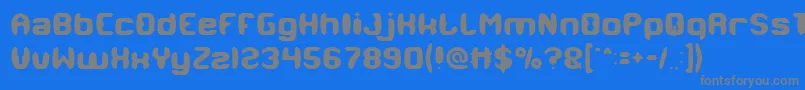 フォントMODERN CRAFT – 青い背景に灰色の文字