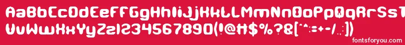 フォントMODERN CRAFT – 赤い背景に白い文字