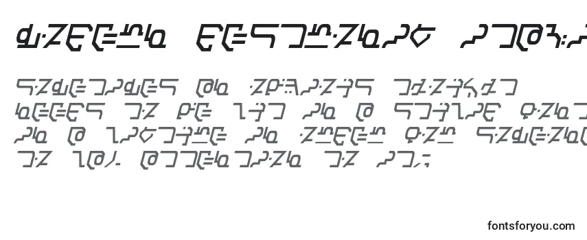 Czcionka Modern Destronic Italic