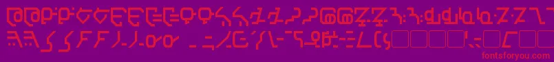 Modern Destronic Font – Red Fonts on Purple Background