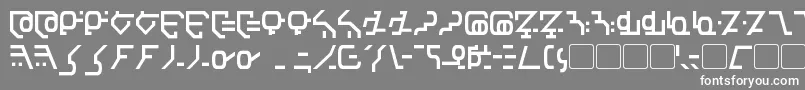 フォントModern Destronic – 灰色の背景に白い文字