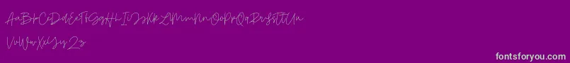 Modern Guns Font – Green Fonts on Purple Background