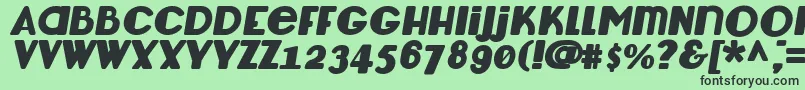 LemondropBoldItalic Font – Black Fonts on Green Background