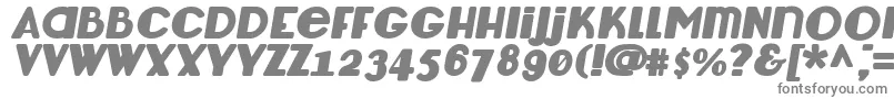 フォントLemondropBoldItalic – 白い背景に灰色の文字